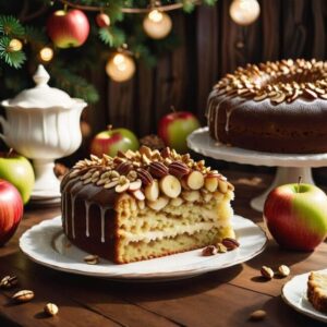 Anastazja ciasto z orzechami i jabłkami przepis