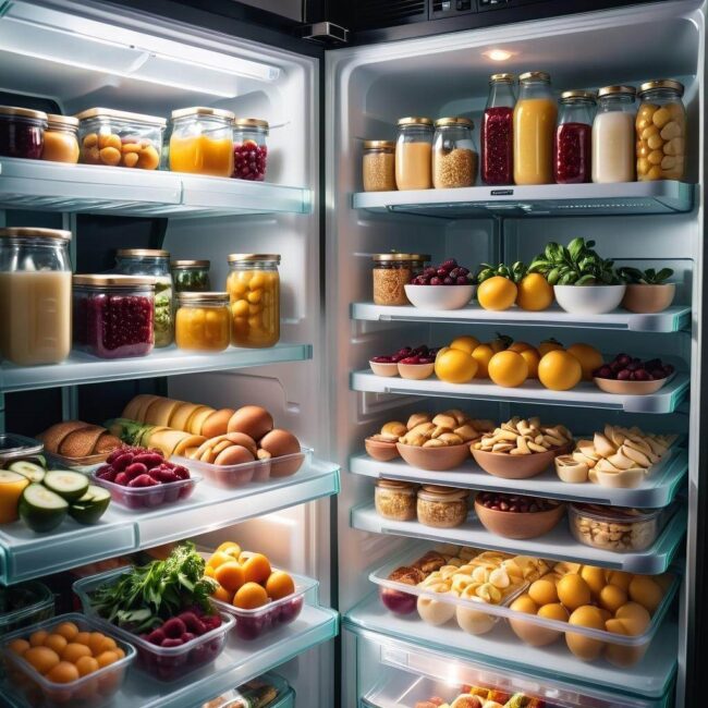 Bezpieczne przechowywanie żywności w lodówce bez szronu