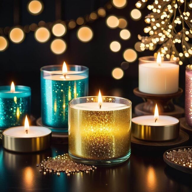 Jak przygotować brokat do dodania do świec sojowych