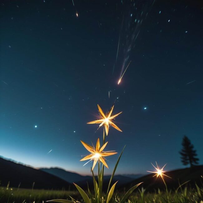 Jasność spadającej gwiazdy