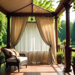 Zasłony na altanę które karnisze wybrać