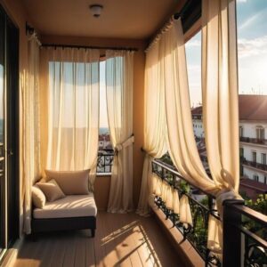 Zasłony przeciwsłoneczne na balkonie bezpieczny montaż